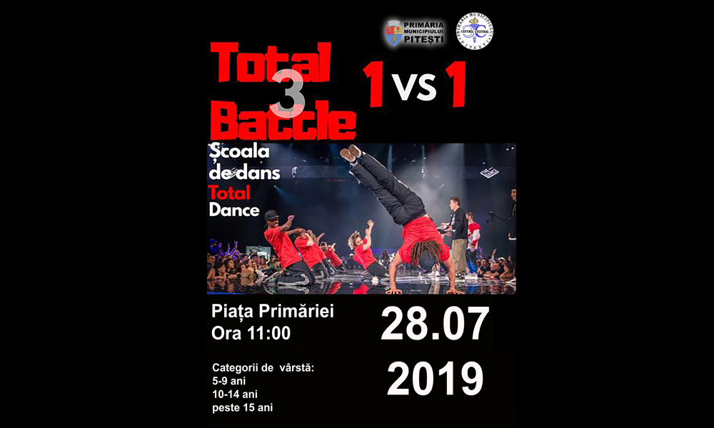 „Total Battle”: Concurs de street dance în Piața Primărei Pitești