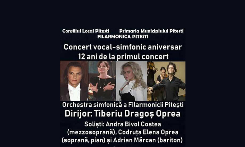12 ani de la primul concert, aniversare Filarmonica Pitești