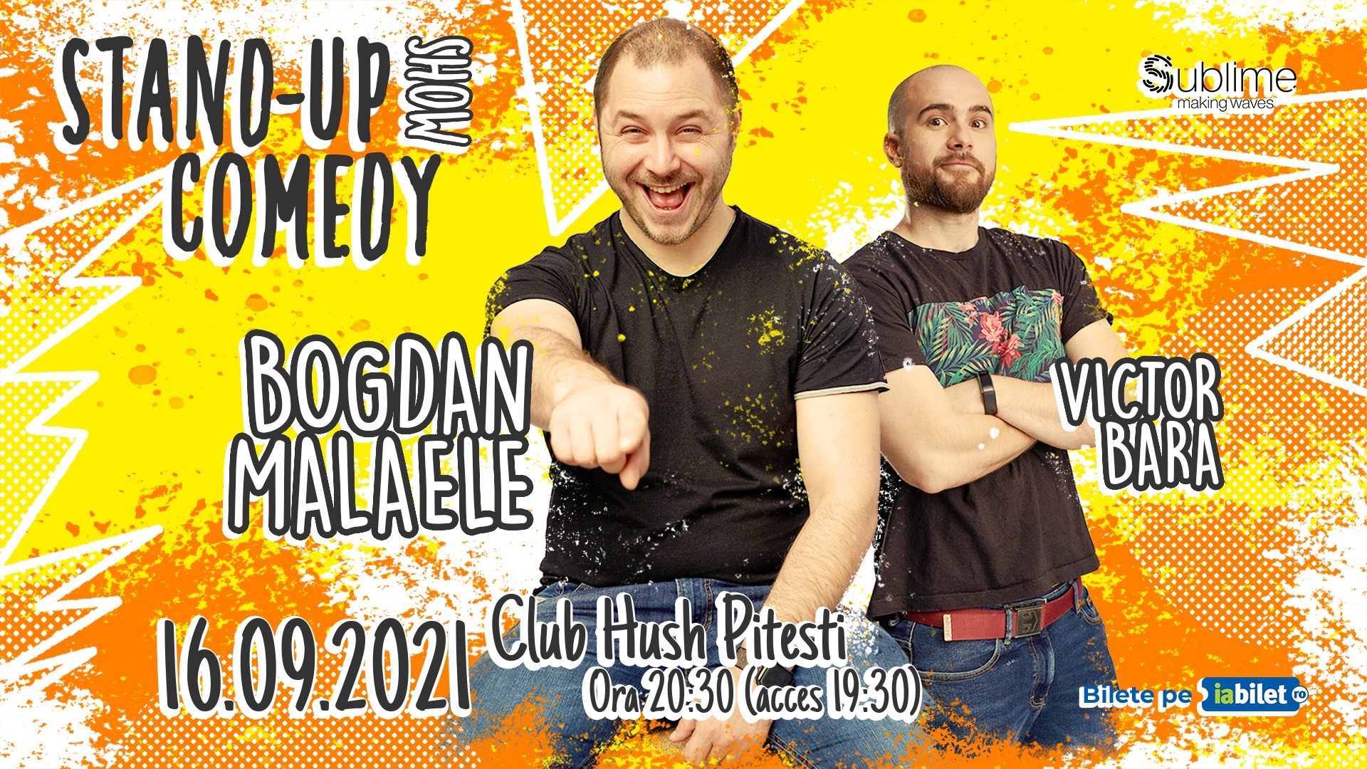 Stand-up Comedy cu Bogdan Malaele si Victor Bara @ CLUB HUSH