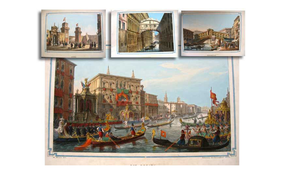 Stampe originale de Canaletto, M. Moro și G. Regellato